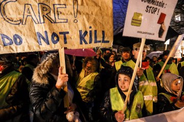 Protests against Belgian euthanasia law for terminally-ill children